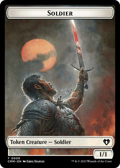 Soldier / Dragon (0020) Double-Sided Token (Commander Masters) Near Mint