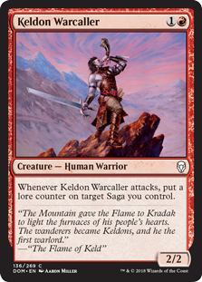 Keldon Warcaller (Dominaria) Near Mint Foil