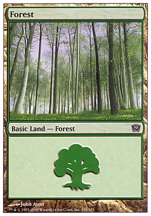 Forest (350) (9th Edition) Near Mint Russian