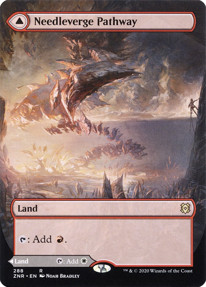 Needleverge Pathway / Pillarverge Pathway(Borderless) (Zendikar Rising) Near Mint Foil