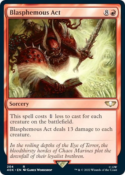 Blasphemous Act (Surge Foil) (Universes Beyond: Warhammer 40K) Near Mint