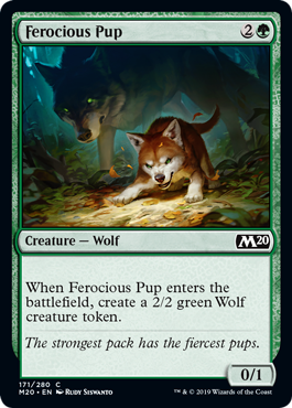 Ferocious Pup (Magic 2020 Core Set) Near Mint Foil