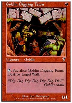 Goblin Digging Team (7th Edition) Near Mint Foil