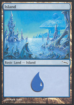 Island (291) (Mirrodin) Light Play Foil