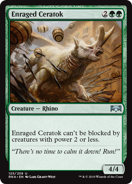Enraged Ceratok (Ravnica Allegiance) Near Mint Foil