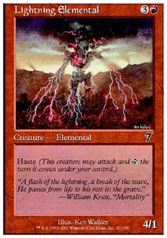 Lightning Elemental (7th Edition) Light Play