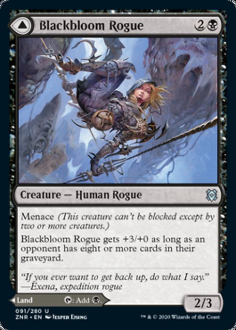Blackbloom Rogue / Blackbloom Bog (Zendikar Rising) Near Mint Foil
