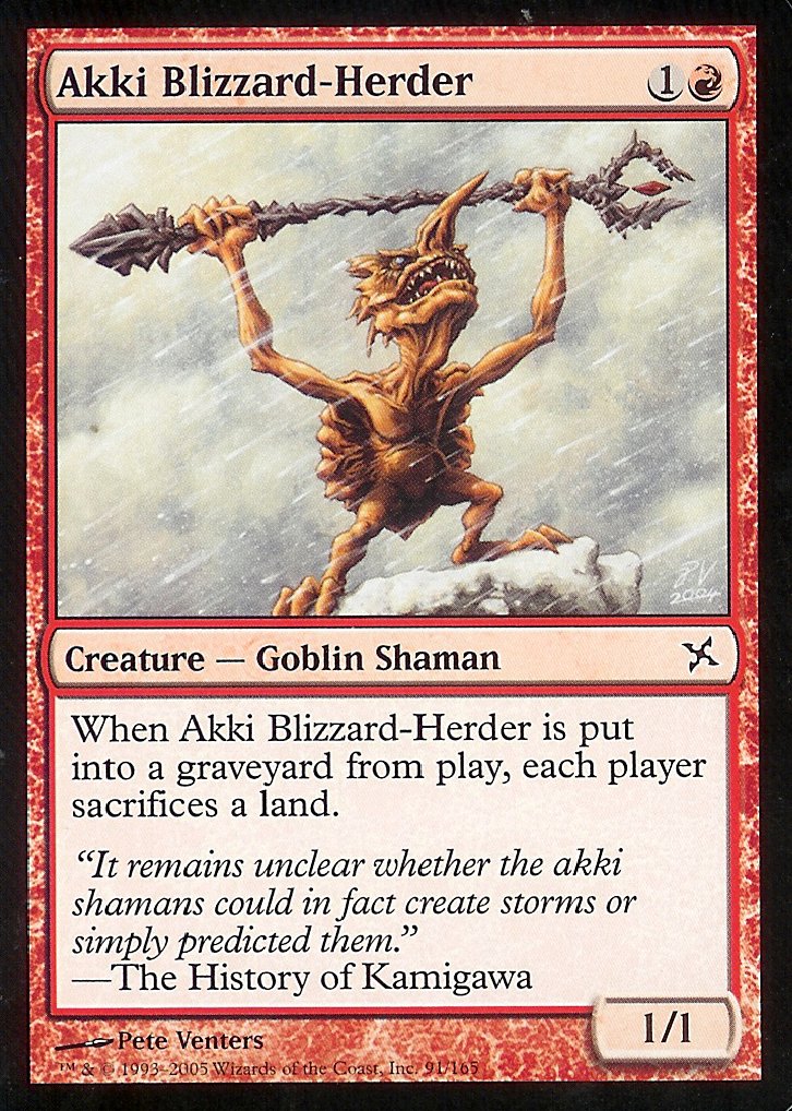 Akki Blizzard-Herder (Betrayers of Kamigawa) Near Mint Foil