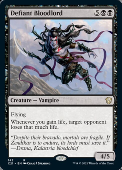 Defiant Bloodlord (Commander 2021 Strixhaven) Near Mint