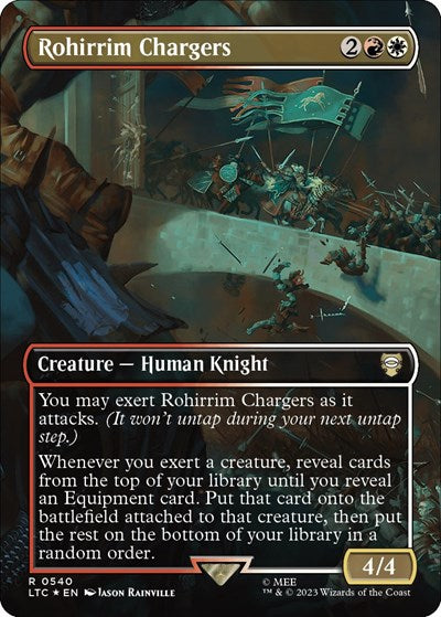 Rohirrim Chargers (Borderless) (Surge Foil) (Commander: The Lord of the Rings: Tales of Middle-earth) Near Mint