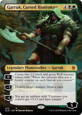 Garruk Cursed Huntsman (Borderless) (Throne of Eldraine) Near Mint