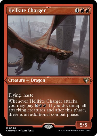 Hellkite Charger (Foil Etched) (Commander Masters) Near Mint