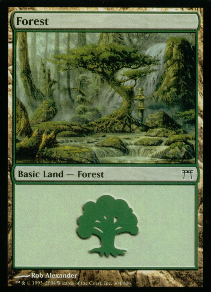 Forest (304) (Champions of Kamigawa) Near Mint Foil