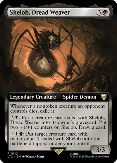Shelob, Dread Weaver (Extended Art) (Commander: The Lord of the Rings: Tales of Middle-earth) Near Mint