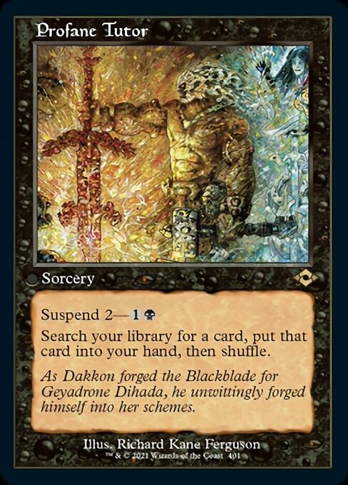 Profane Tutor (Retro Frame) (Modern Horizons 2) Near Mint Etched Foil