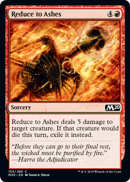 Reduce to Ashes (Magic 2020 Core Set) Near Mint