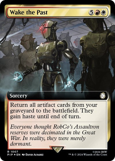 Wake the Past (Extended Art) (Surge Foil) (Universes Beyond: Fallout) Near Mint