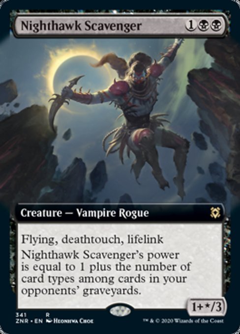 Nighthawk Scavenger (Extended Art) (Zendikar Rising) Near Mint