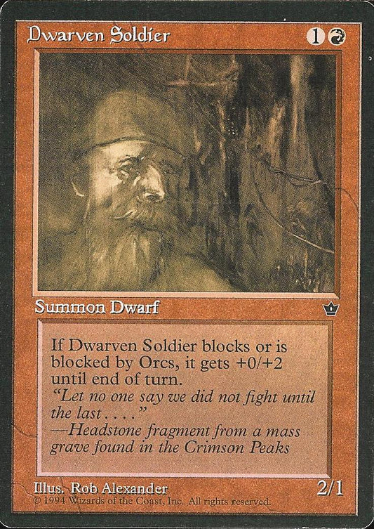 Dwarven Soldier (1) (Fallen Empires) Near Mint
