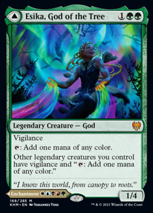 Esika, God of the Tree / The Prismatic Bridge (Kaldheim) Near Mint Foil