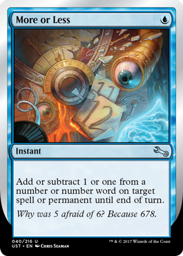 More or Less (Unstable) Near Mint