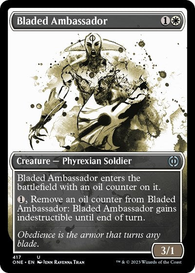 Bladed Ambassador (Showcase) (Step-and-Compleat Foil) (Phyrexia: All Will Be One) Near Mint