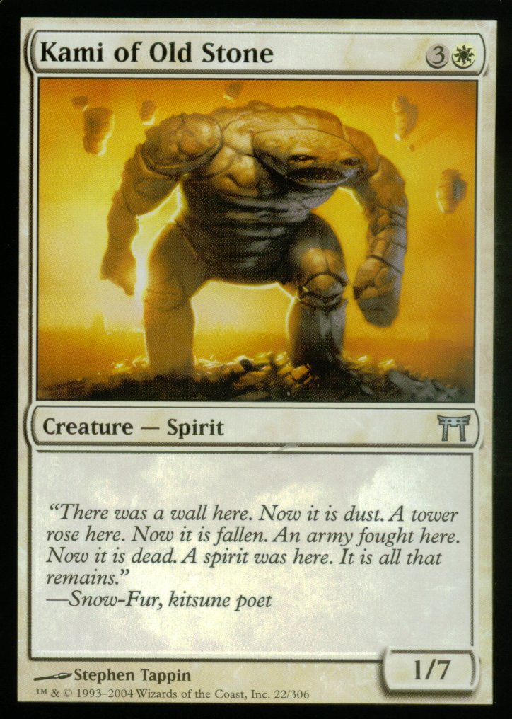 Kami of Old Stone (Champions of Kamigawa) Near Mint Foil