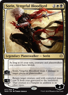 Sorin, Vengeful Bloodlord (War of the Spark) Near Mint Foil