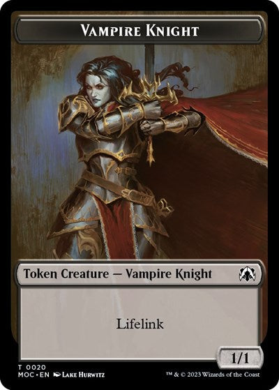 Vampire Knight / Soldier Double-sided Token (Commander: March of the Machine) Near Mint