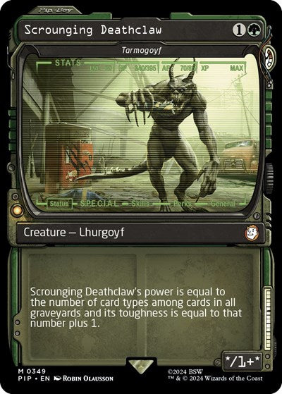 Scrounging Deathclaw - Tarmogoyf (Showcase) (Universes Beyond: Fallout) Near Mint