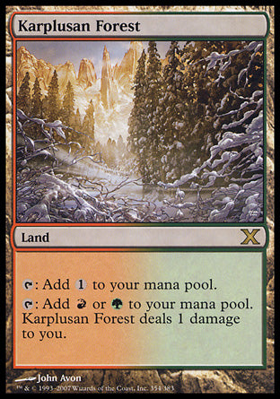 Karplusan Forest (10th Edition) Near Mint Foil