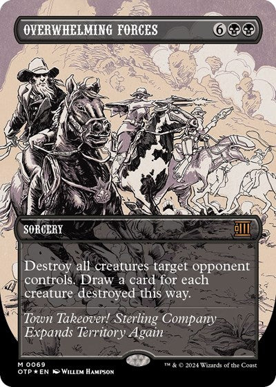 Overwhelming Forces (Textured Foil) (Outlaws of Thunder Junction: Breaking News) Near Mint