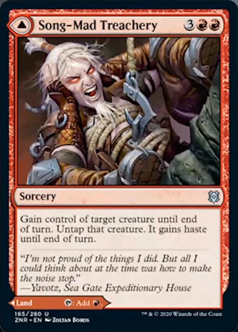Song-Mad Treachery / Song-Mad Ruins (Zendikar Rising) Near Mint Foil