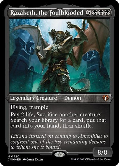 Razaketh, the Foulblooded (Foil Etched) (Commander Masters) Near Mint
