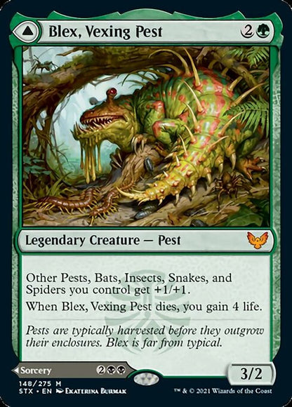 Blex, Vexing Pest / Search for Blex (Strixhaven) Near Mint Foil