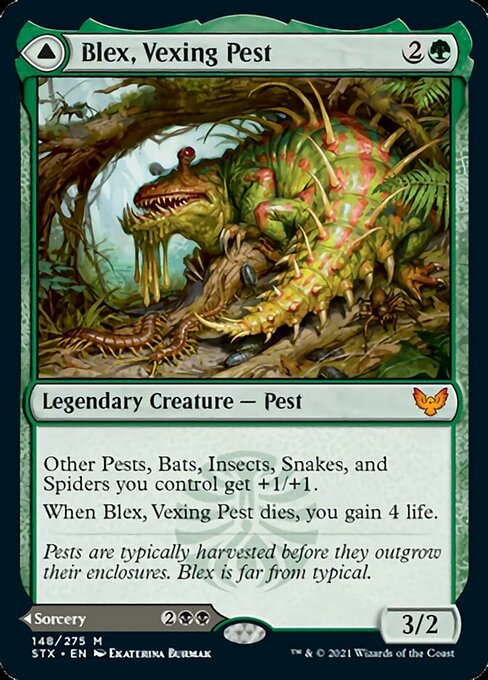 Blex, Vexing Pest / Search for Blex (Strixhaven) Near Mint