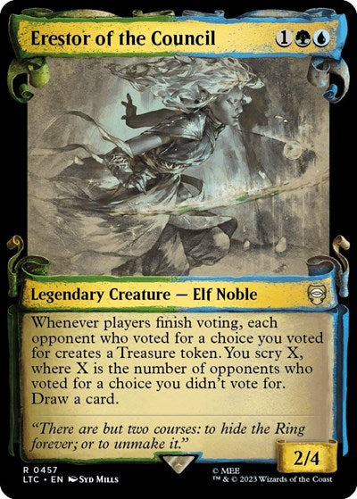 Erestor of the Council (Showcase Scrolls) (Commander: The Lord of the Rings: Tales of Middle-earth) Near Mint