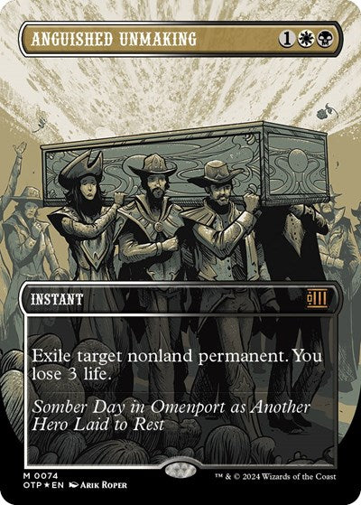 Anguished Unmaking (Textured Foil) (Outlaws of Thunder Junction: Breaking News) Near Mint