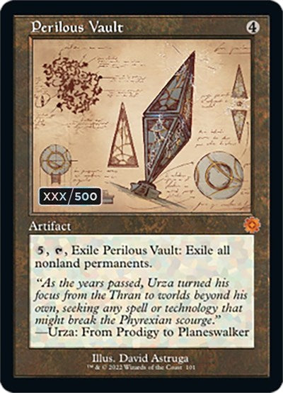 Perilous Vault (Schematic) (Serial Numbered) (The Brothers' War: Retro Frame Artifacts) Near Mint