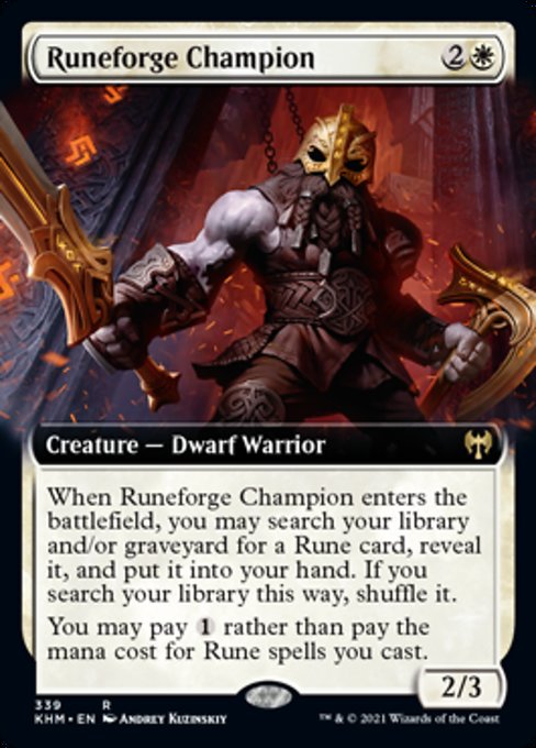 Runeforge Champion (Extended Art) (Kaldheim) Near Mint