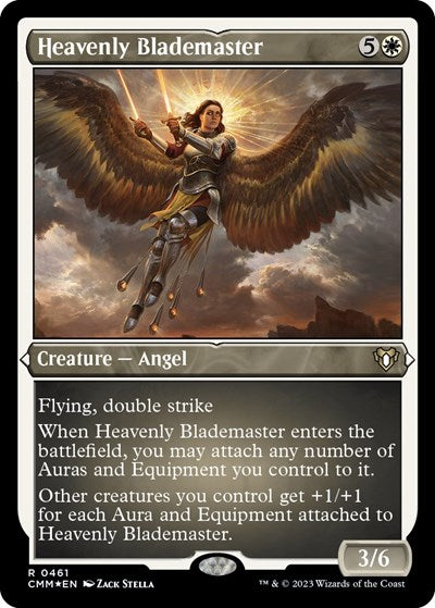 Heavenly Blademaster (Foil Etched) (Commander Masters) Near Mint