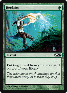 Reclaim (Magic 2012 Core Set) Near Mint Foil