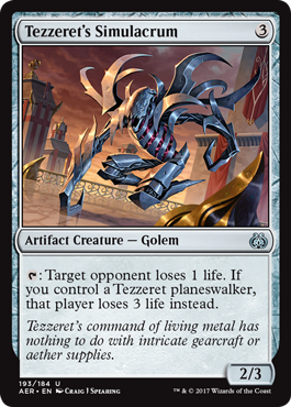 Tezzeret s Simulacrum (Aether Revolt) Near Mint