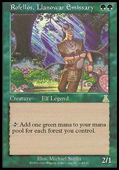 Rofellos, Llanowar Emissary (Urza's Destiny) Light Play