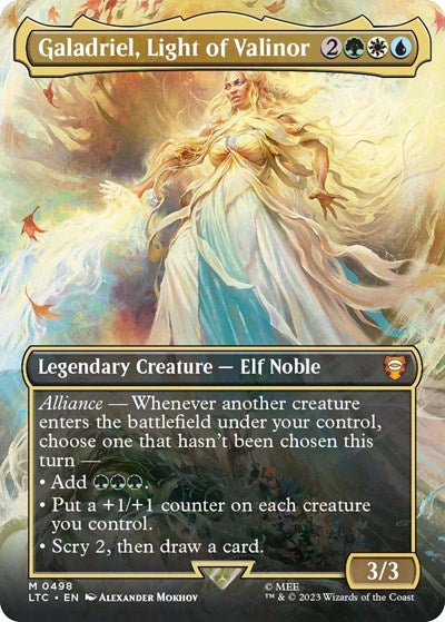Galadriel, Light of Valinor (Borderless) (Commander: The Lord of the Rings: Tales of Middle-earth) Near Mint