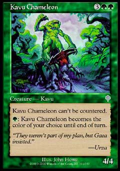 Kavu Chameleon (Invasion) Near Mint Foil