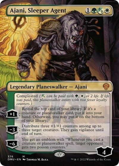 Ajani, Sleeper Agent (Borderless) (376) (Dominaria United) Near Mint