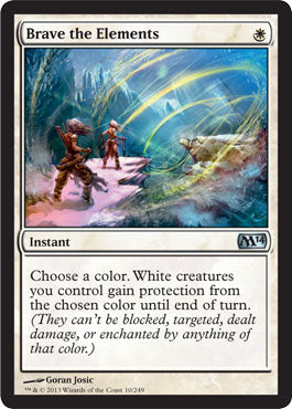 Brave the Elements (Magic 2014 Core Set) Near Mint Foil