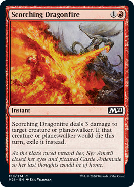 Scorching Dragonfire (Magic 2021 Core Set) Near Mint Foil