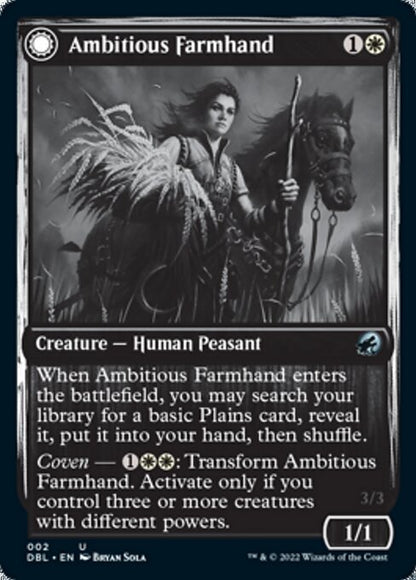 Ambitious Farmhand / Seasoned Cathar (Innistrad: Double Feature) Near Mint
